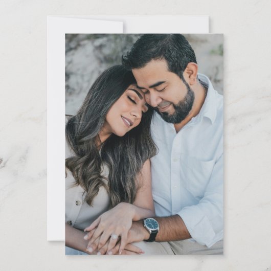 Elegant Serene Garden Blooms Foto Wedding Save The Date (Rückseite)