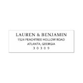 ** Elegant Serif Black & White Minimalist Permastempel (Design)