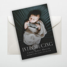 Elegant Serif Introducing Baby Foto Birth