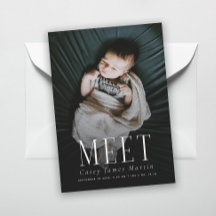 Elegant Serif Meet Baby Foto Birth