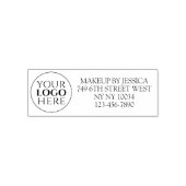 Elegant Serif Return Address Logo Makeup Studio Permastempel (Design)