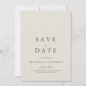 Elegant Serif Wedding Save the Date (Vorderseite)