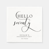 Elegant Seventieth Birthday Serviette (Vorderseite)