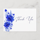 Elegant Shades of Blue Wedding Vielen Dank Begleitkarte (Vorderseite)