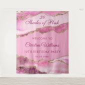 Elegant Shades of Pink Birthday Party Backdrop Wandteppich (Vorderseite)