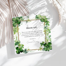 Elegant Shamrock Clover Sympathy
