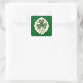 Elegant Shamrock St Patrick’s Day - Autocolante Quadratischer Aufkleber (Tasche)