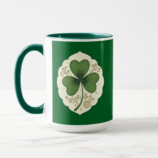 Elegant Shamrock St Patrick’s Day - caneca Tasse (Links)