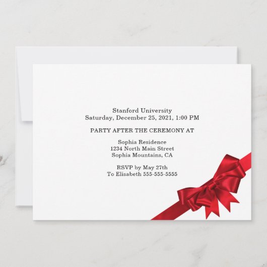 Elegant Share your News 3 Foto Graduation Party Einladung (Rückseite)