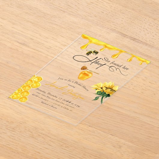 Elegant She fand ihr Honey Bee Brautparty Acryleinladungen (Ablage )