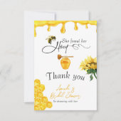 Elegant She fand ihr Honey Bee Brautparty Dankeskarte (Vorderseite)
