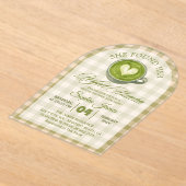 Elegant She fand ihr perfektes Matcha-Brautparty Acryleinladungen (Ablage )