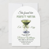 Elegant She fand ihr perfektes Matcha-Brautparty Einladung (Vorderseite)