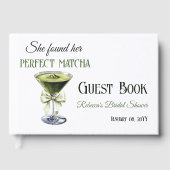 Elegant She fand ihr perfektes Matcha-Brautparty Gästebuch (Vorderseite)