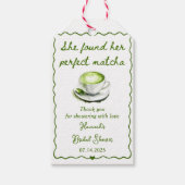 Elegant She fand ihr perfektes Matcha-Brautparty Geschenkanhänger (Vorderseite)