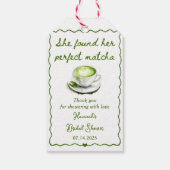 Elegant She fand ihr perfektes Matcha-Brautparty Geschenkanhänger (Rückseite)