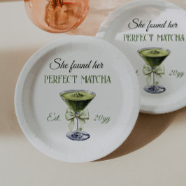 Elegant She fand ihr perfektes Matcha-Brautparty Pappteller