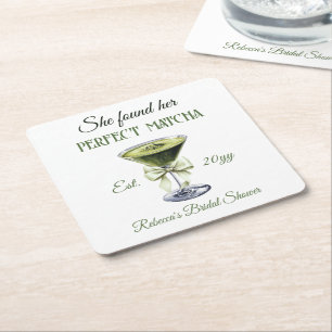Elegant She fand ihr perfektes Matcha-Brautparty Rechteckiger Pappuntersetzer