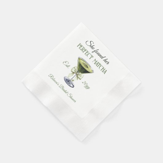Elegant She fand ihr perfektes Matcha-Brautparty Serviette (Ecke)