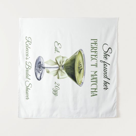 Elegant She fand ihr perfektes Matcha-Brautparty Wandteppich (Vorderseite (Horizontal))