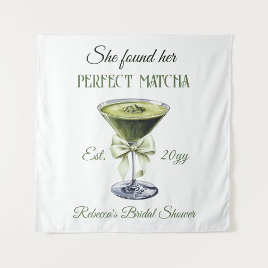 Elegant She fand ihr perfektes Matcha-Brautparty Wandteppich (Vorderseite)