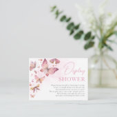 Elegant she gibt mir Schmetterlinge Display-Dusche Begleitkarte (Stehend Vorderseite)