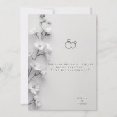Elegant "She Said Yes" Engagement/Wedding Invitati Dankeskarte (Rückseite)