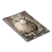 Elegant Sheep Lavender Flower Background Notizblock (Rechte Seite)