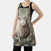 Elegant Sheep Lavender Flower Background Schürze (InSitu)