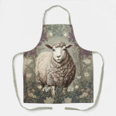 Elegant Sheep Lavender Flower Background Schürze (Vorderseite)