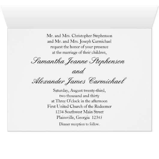 Elegant Sheer Overlay Foto Wedding (Innenansicht Horizontal (Unten))