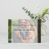 Elegant Sheer Overlay Foto Wedding Einladung (Stehend Vorderseite)