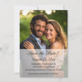 Elegant Sheer Overlay Foto Wedding Einladung (Vorderseite)