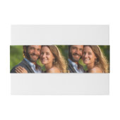 Elegant Sheer Overlay Foto Wedding Einladungsbanderole (Rückseitenbeispiel)