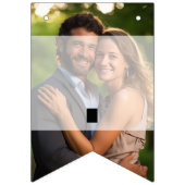 Elegant Sheer Overlay Foto Wedding Wimpelkette (Erste Fahne)