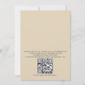 Elegant Shells Beach Sea Sand QR Code Wedding Einladung (Rückseite)