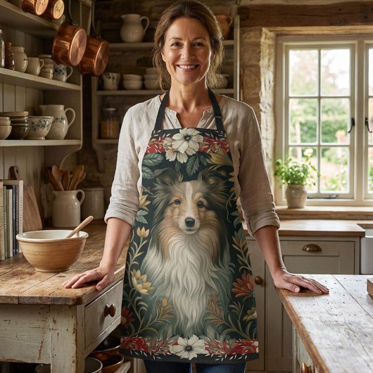 Elegant Sheltie Shetland Sheepdog Country Style Schürze