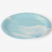 Elegant She's on Cloud 9 Blue Sky Brautparty Pappteller (Schrägansicht)