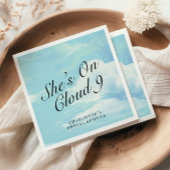 Elegant She's on Cloud 9 Blue Sky Brautparty Serviette