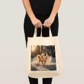 Elegant Shiba Inu Lebensmittelgeschäft Tragetasche (Vorderseite (Produkt))