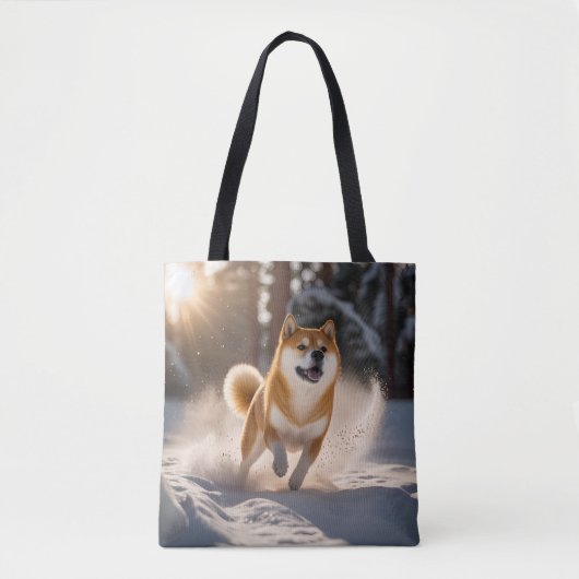 Elegant Shiba Inu Tote Bag Tasche (Vorderseite)
