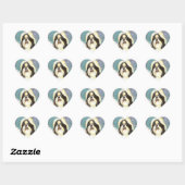 Elegant Shih Tzu Heart Sticker (Blatt)