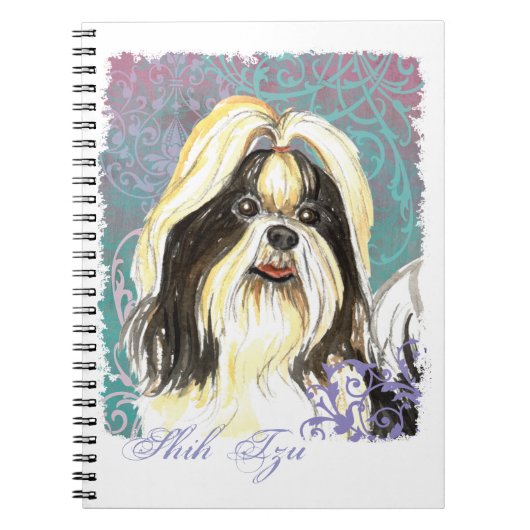Elegant Shih Tzu-Notebook Notizblock (Vorderseite)