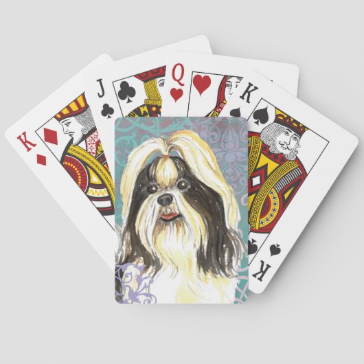 Elegant Shih Tzu Playing Cards Spielkarten (Rückseite)