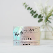 Elegant Shimmer Seashell Beruflich Vielen Dank Visitenkarte (Stehend Vorderseite)