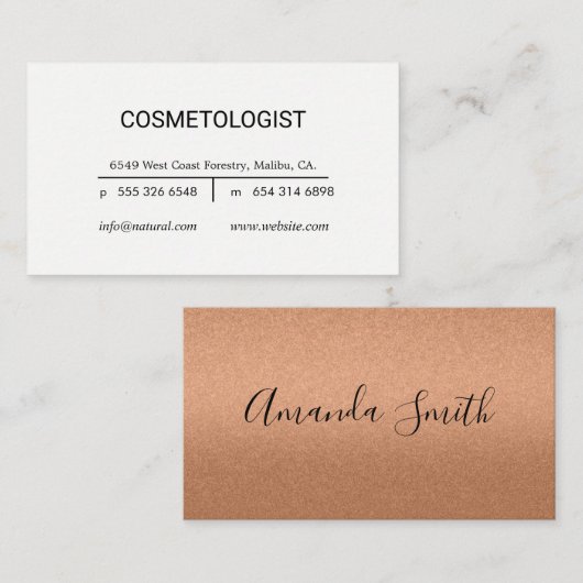 Elegant Shimmer Visitenkarte (Vorne/Hinten)