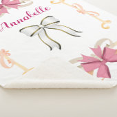 Elegant Shimmery Bow-Ribbon Name personalize Sherpadecke (3/4)