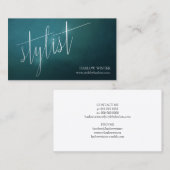 Elegant Shine | Aquamarin | Stylist Visitenkarte (Vorne/Hinten)