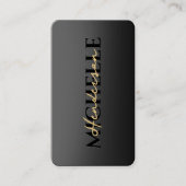 Elegant Shiny Black Monogram Beruflich Modern Visitenkarte (Vorderseite)
