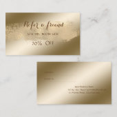 Elegant, Shiny, Brush-Stroke-Referenzkarte Empfehlungskarte (Vorne/Hinten)